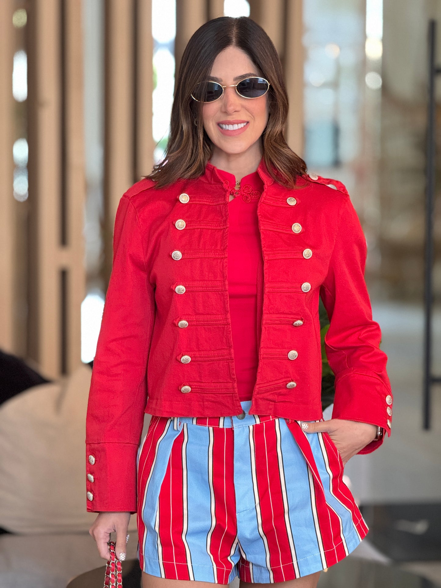 Liberty Red Jacket Top