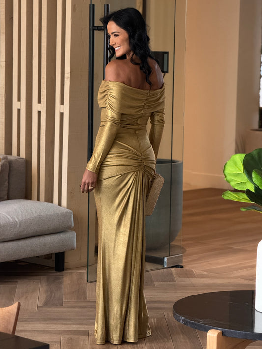 Belinda Gold Dress Gala