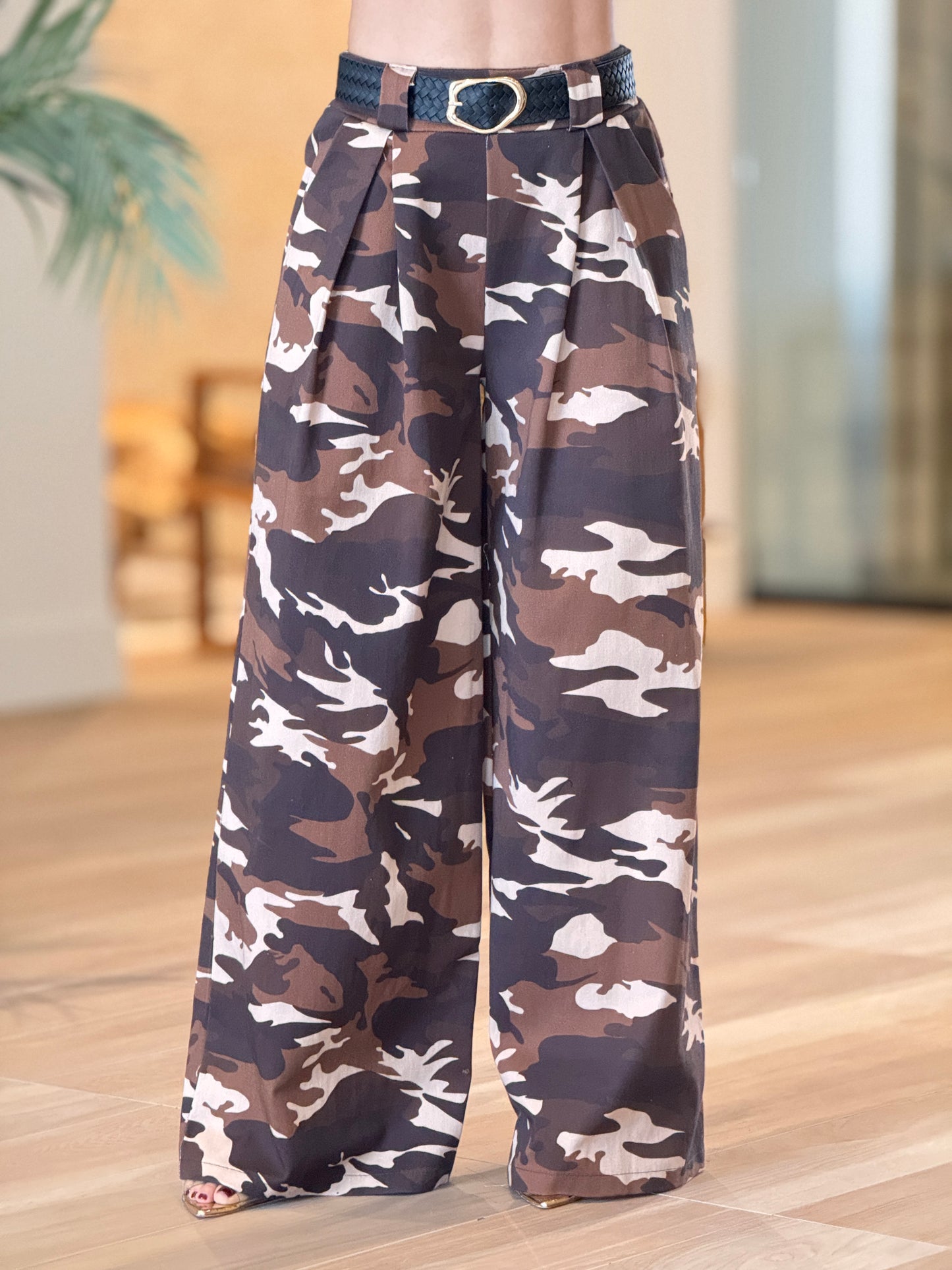 Italy Dark Camo Belt Pants