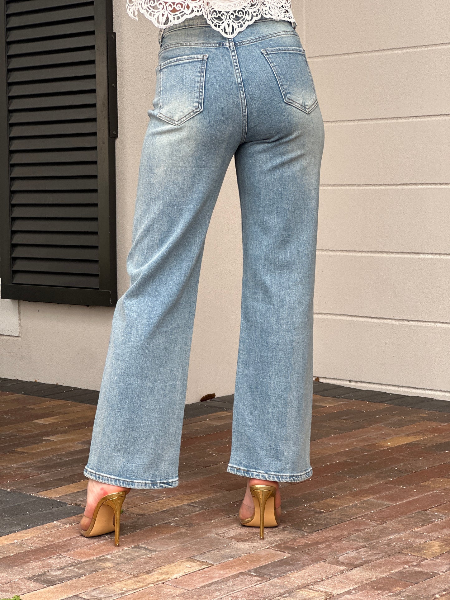 Celi Straight Rhinestone Jeans