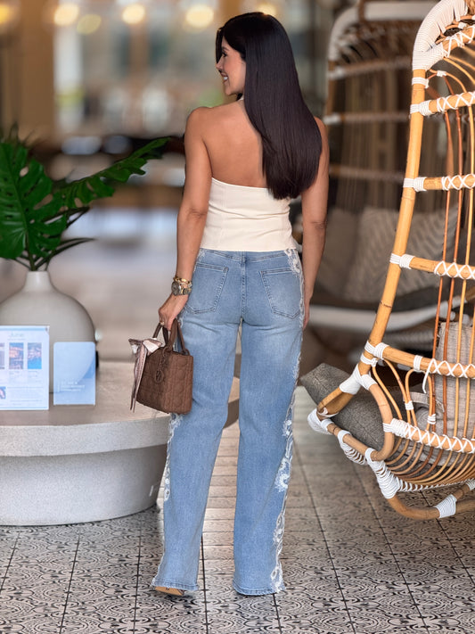 Beth White Halter Top