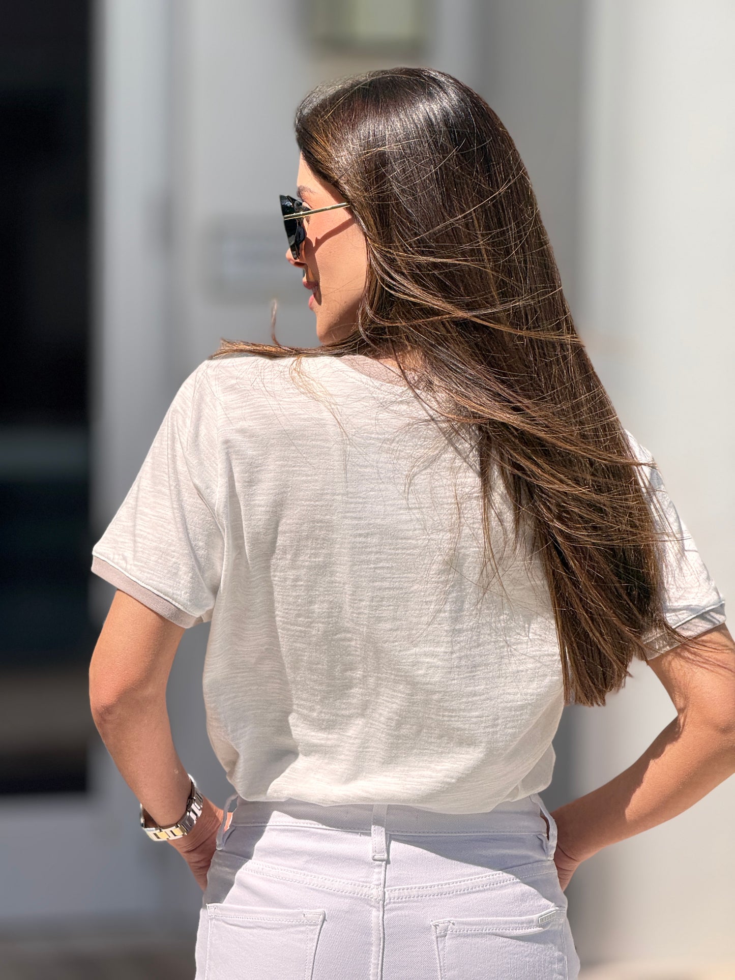 Miou White/Gray T-Shirt