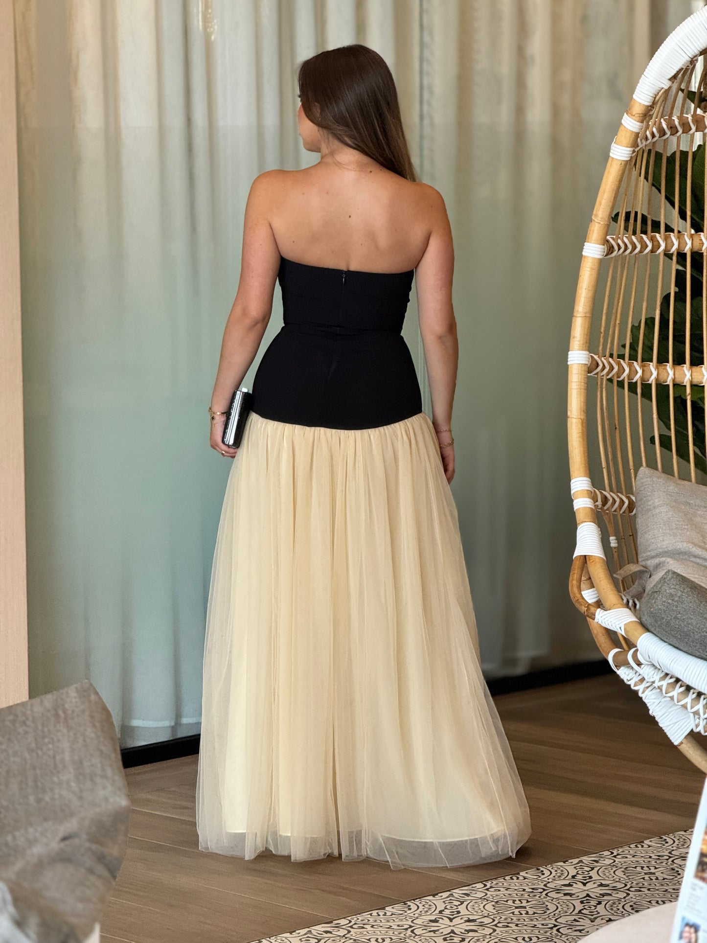 The Swan Black/Beige Tulle Dress Gala