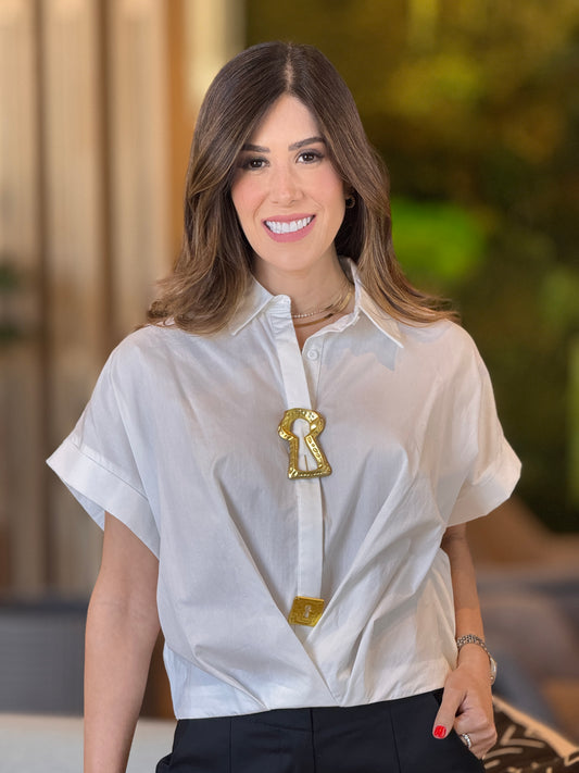 Pastel Locket White Shirt