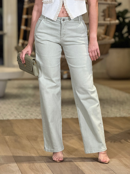 Risen Baggy Green Jeans