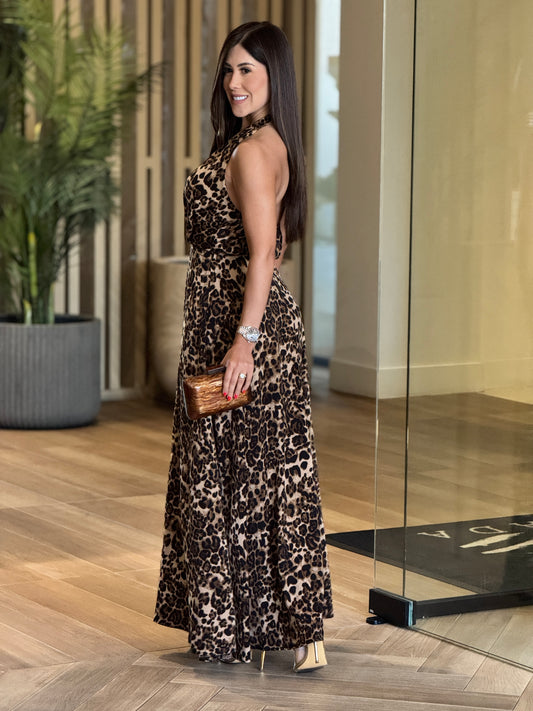 Claire Leopard Print Dress