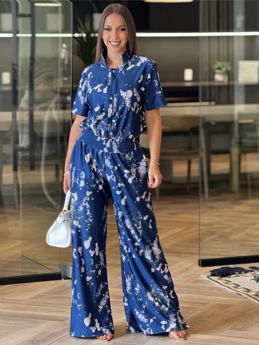 Calipso Collection Navy Blue Jumpsuit