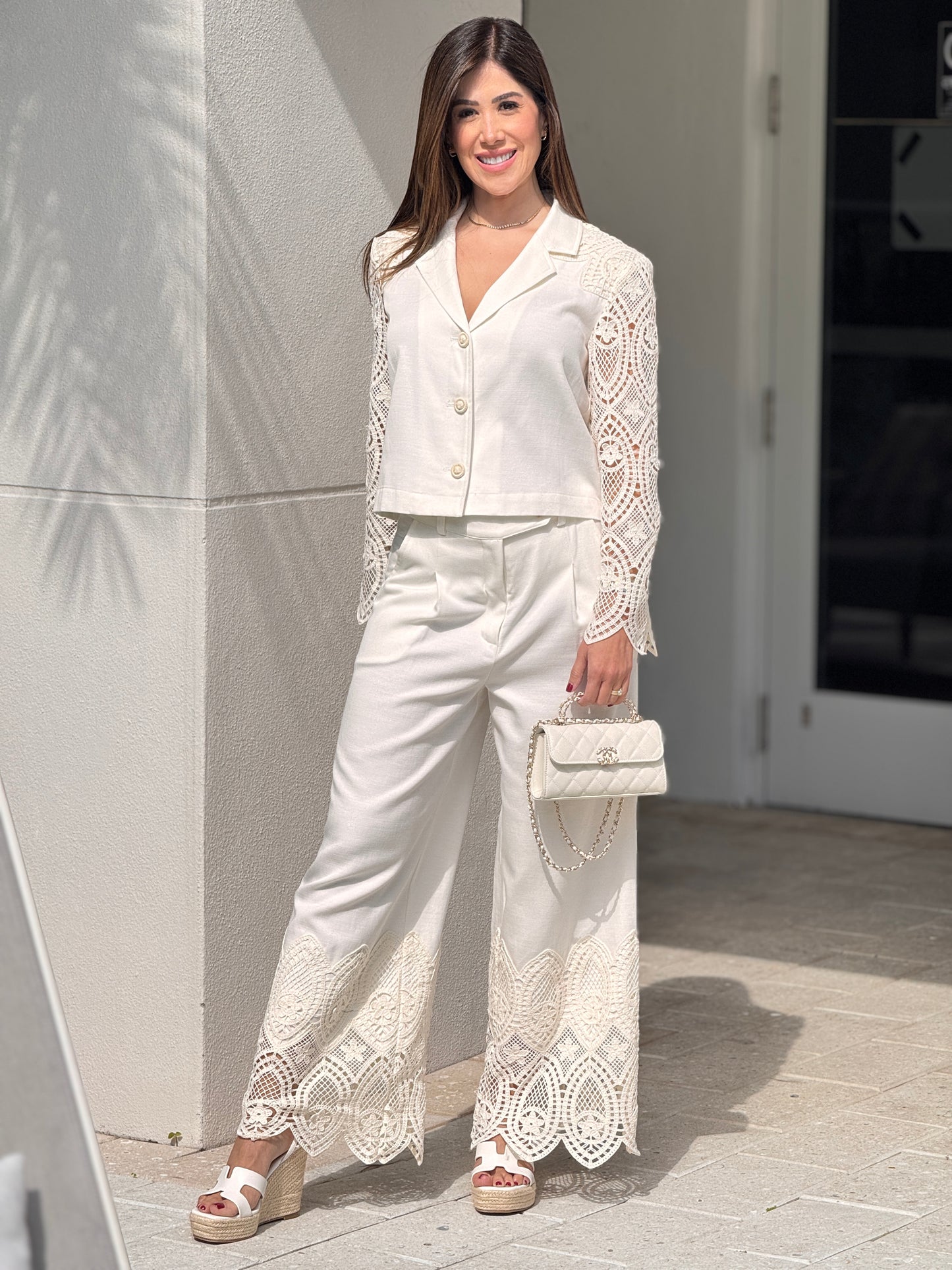 Current Ivory Torchon Jacket Set