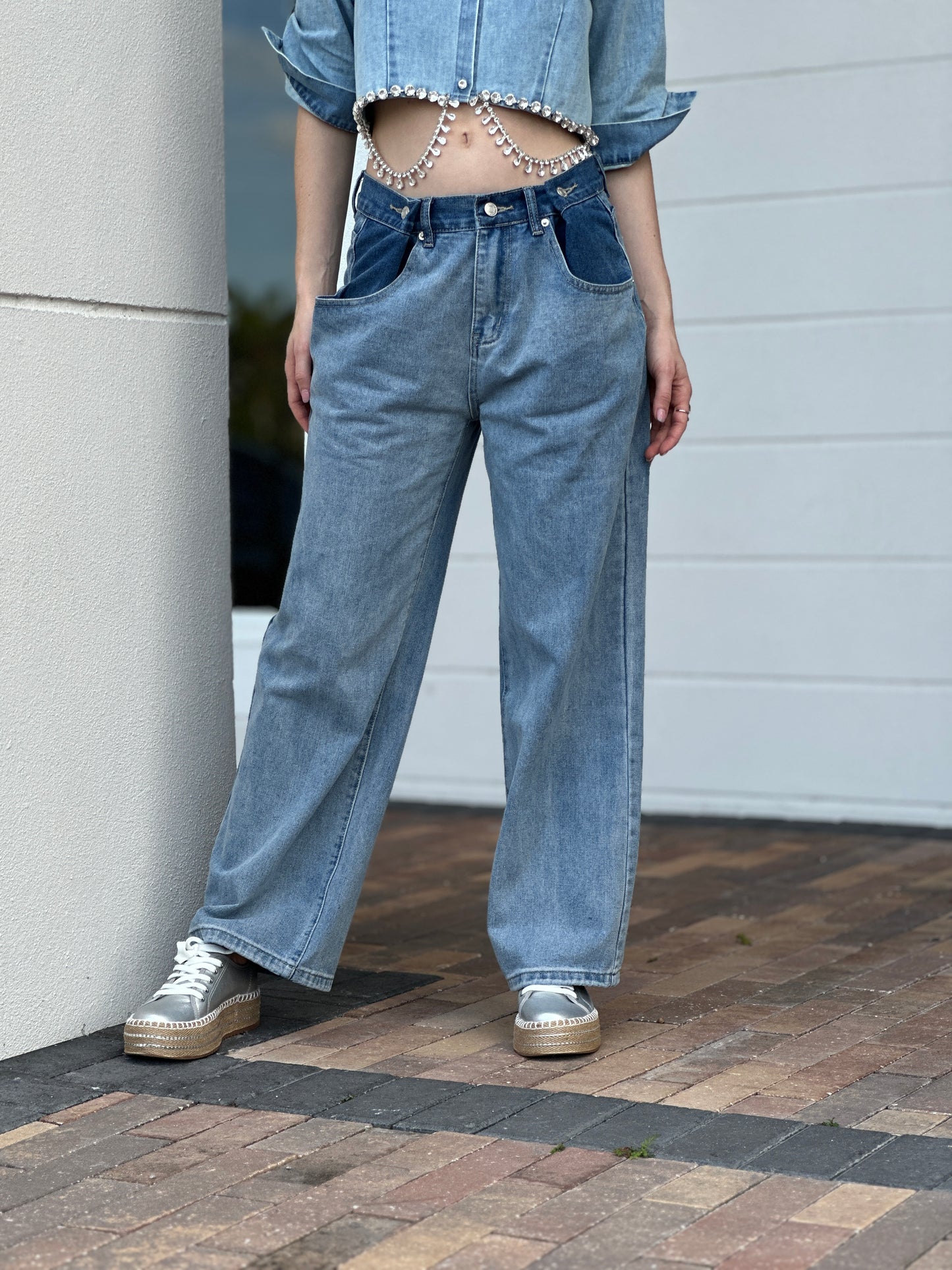 Sandra Double Waistband Jeans