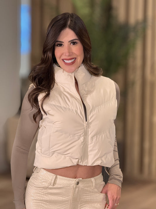 Puffer Ivory Vest Top