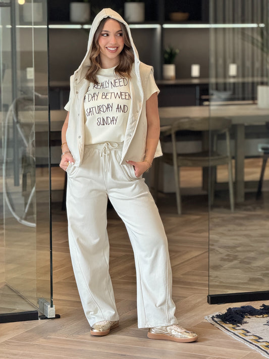 Caroline Beige Vest Sport Set