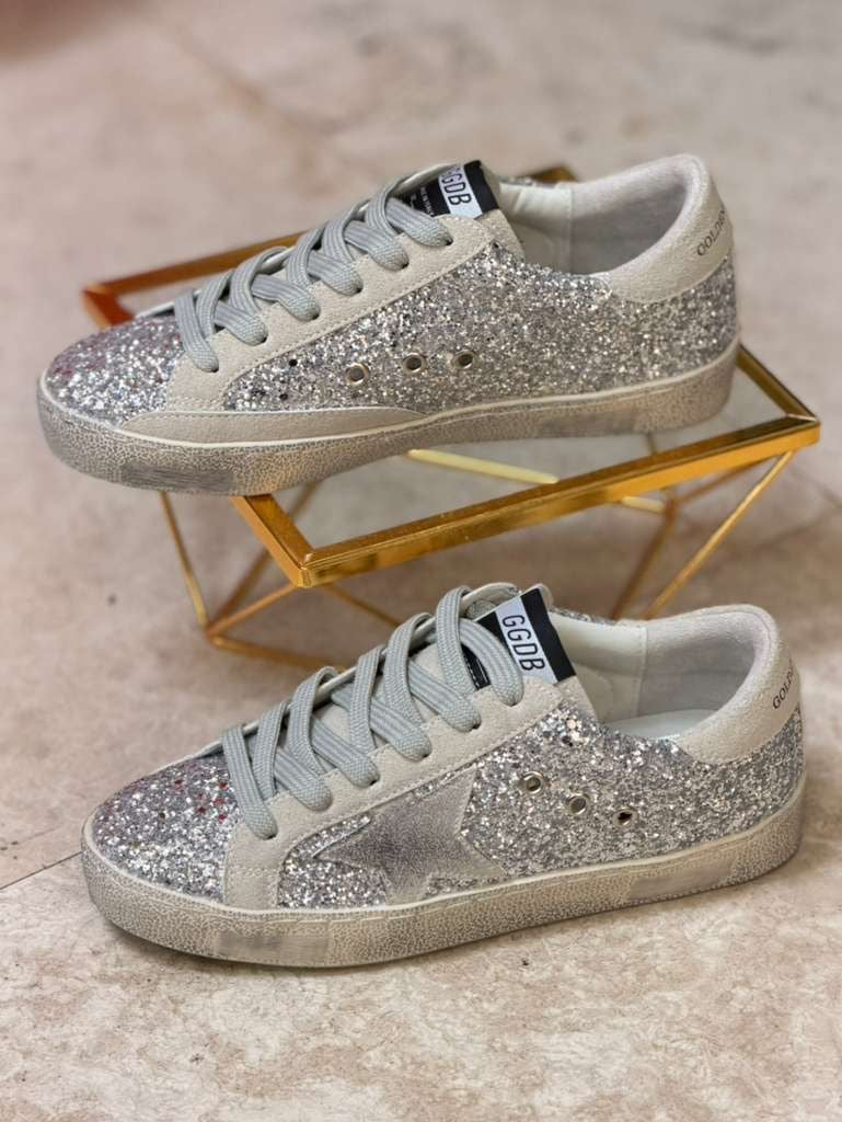 GG Silver Star Sneakers Shoes