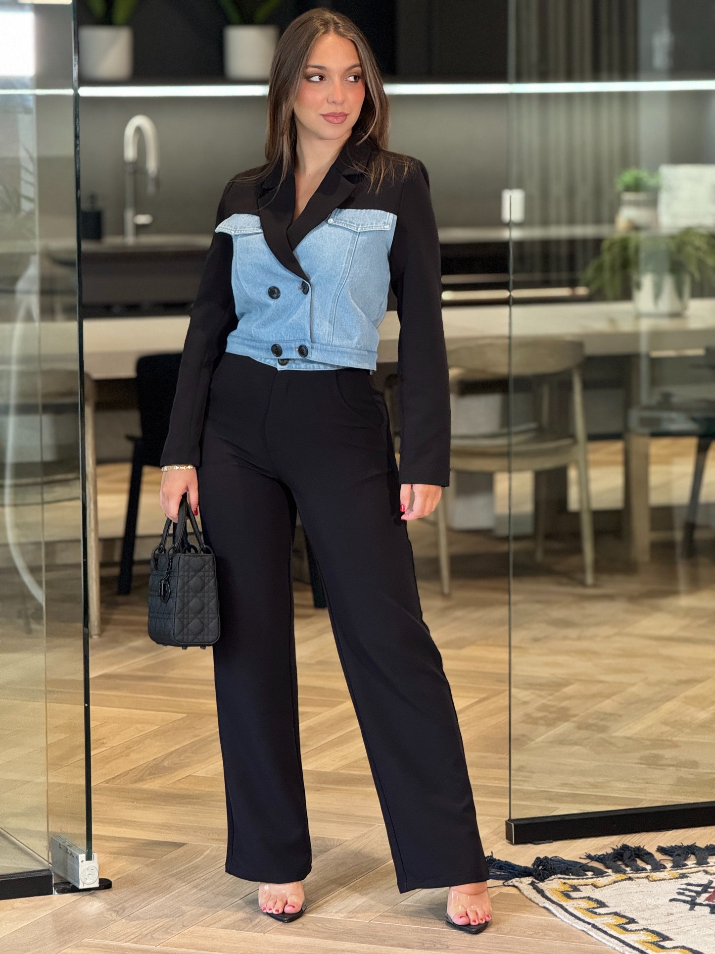 Riviera Black/Denim Set