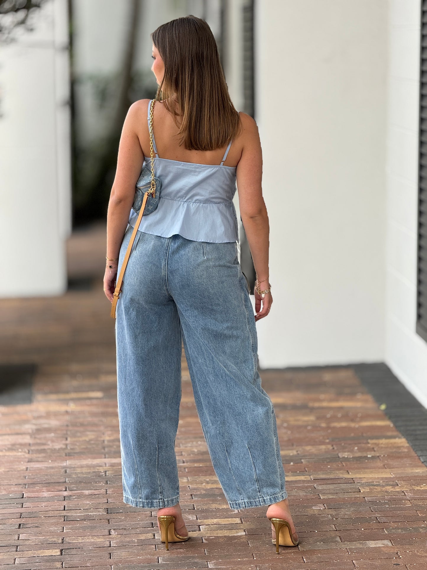 Amber Denim Barrel Jeans