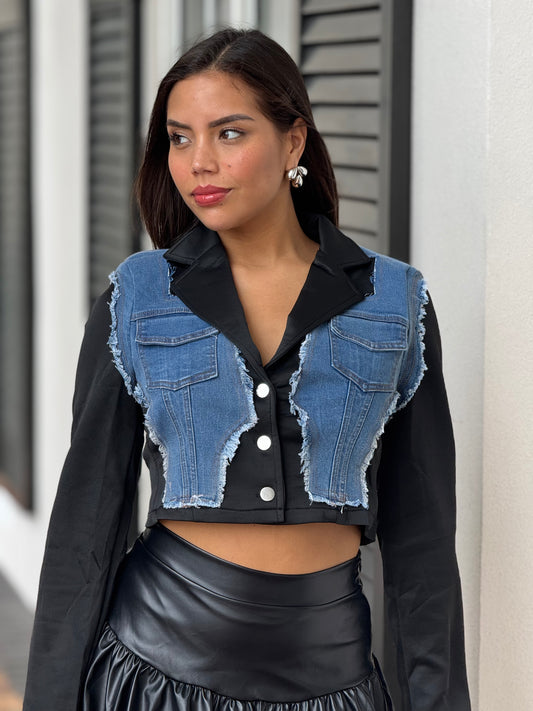 Dreams Black/Denim Jacket