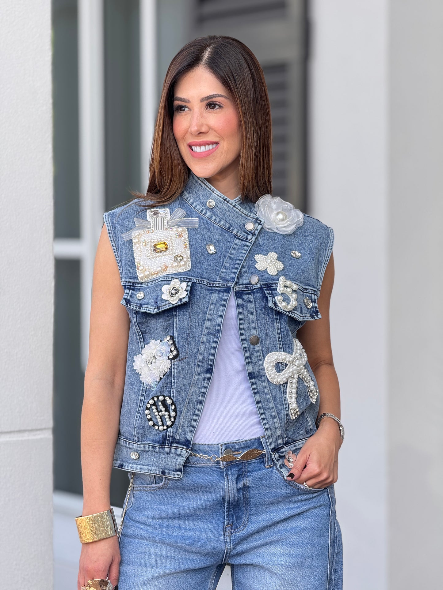 Cece Acid Pearls Vest Top