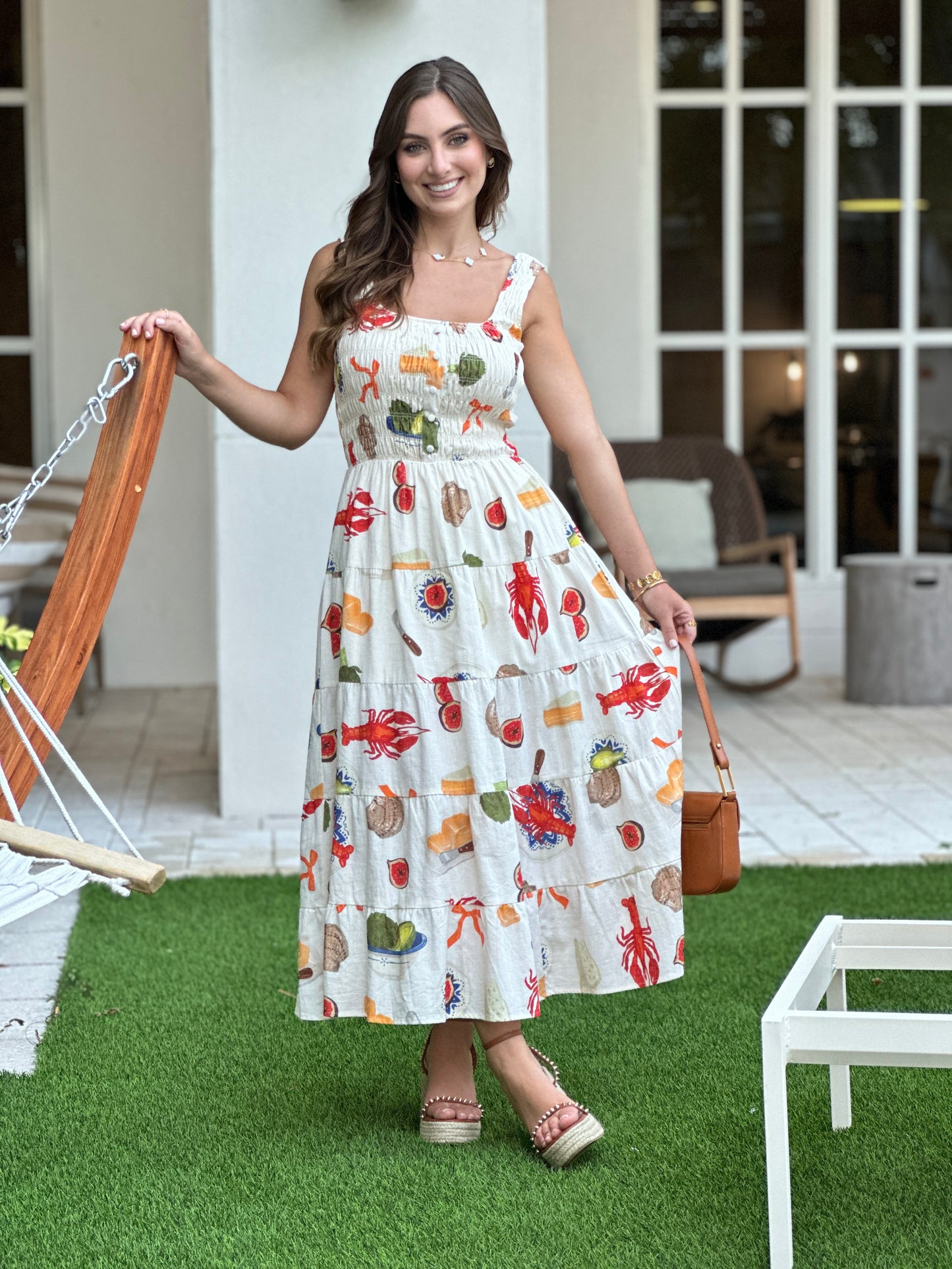 Lobster Multicolor Midi Dress