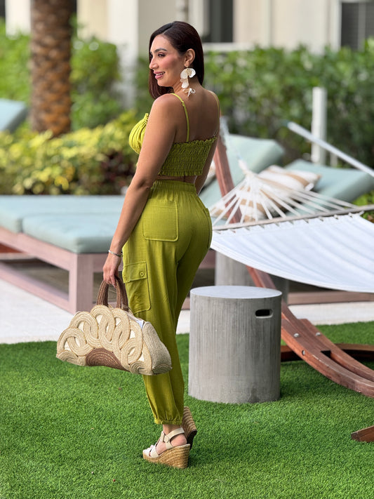 Cameo Green Linen Set