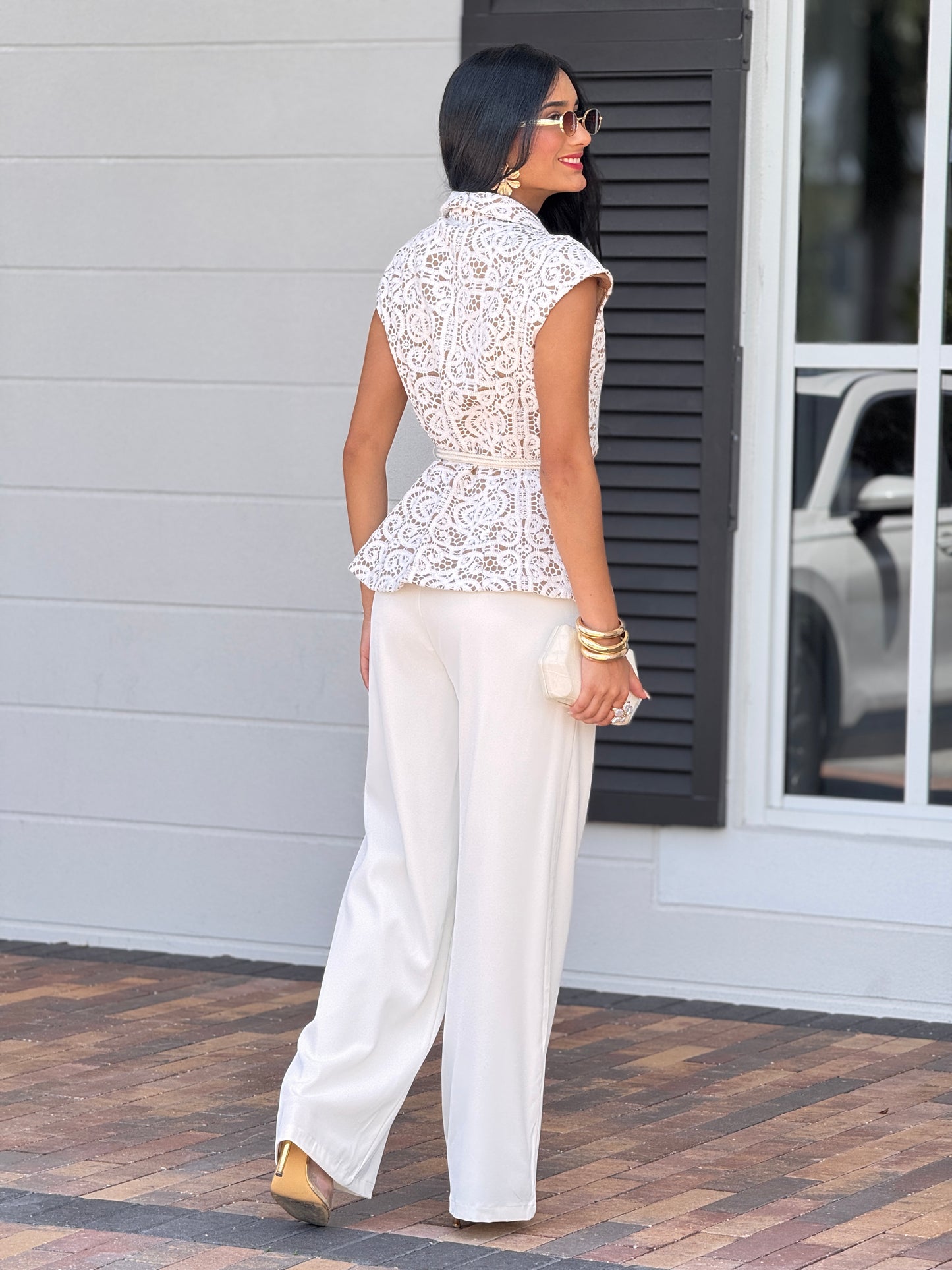Chic White Torchon/Solid Set