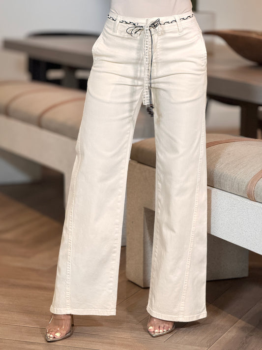 Lizzie Beige Little Scarf Jeans