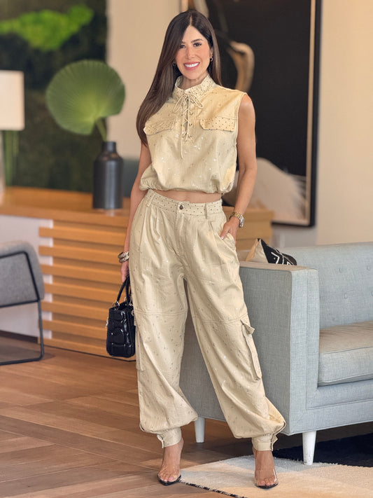 Stardust Beige Cords Set