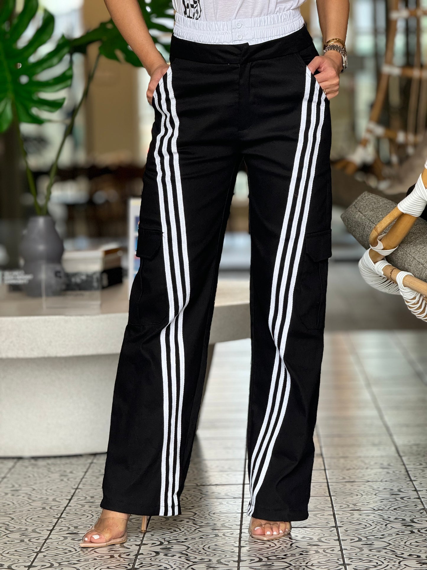 Trend Black Stripes Pants