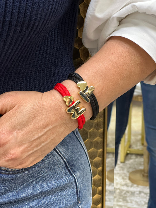 Pulceras Cordon Inicial + Corazón