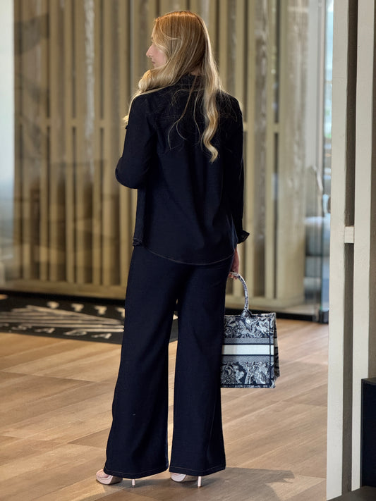 Ovianca Denim Shirt Set