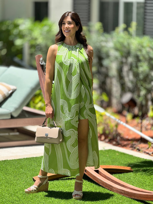 Darling Green Print Linen Set