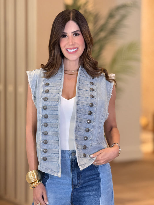 Liberty Daz Light Denim Vest Top
