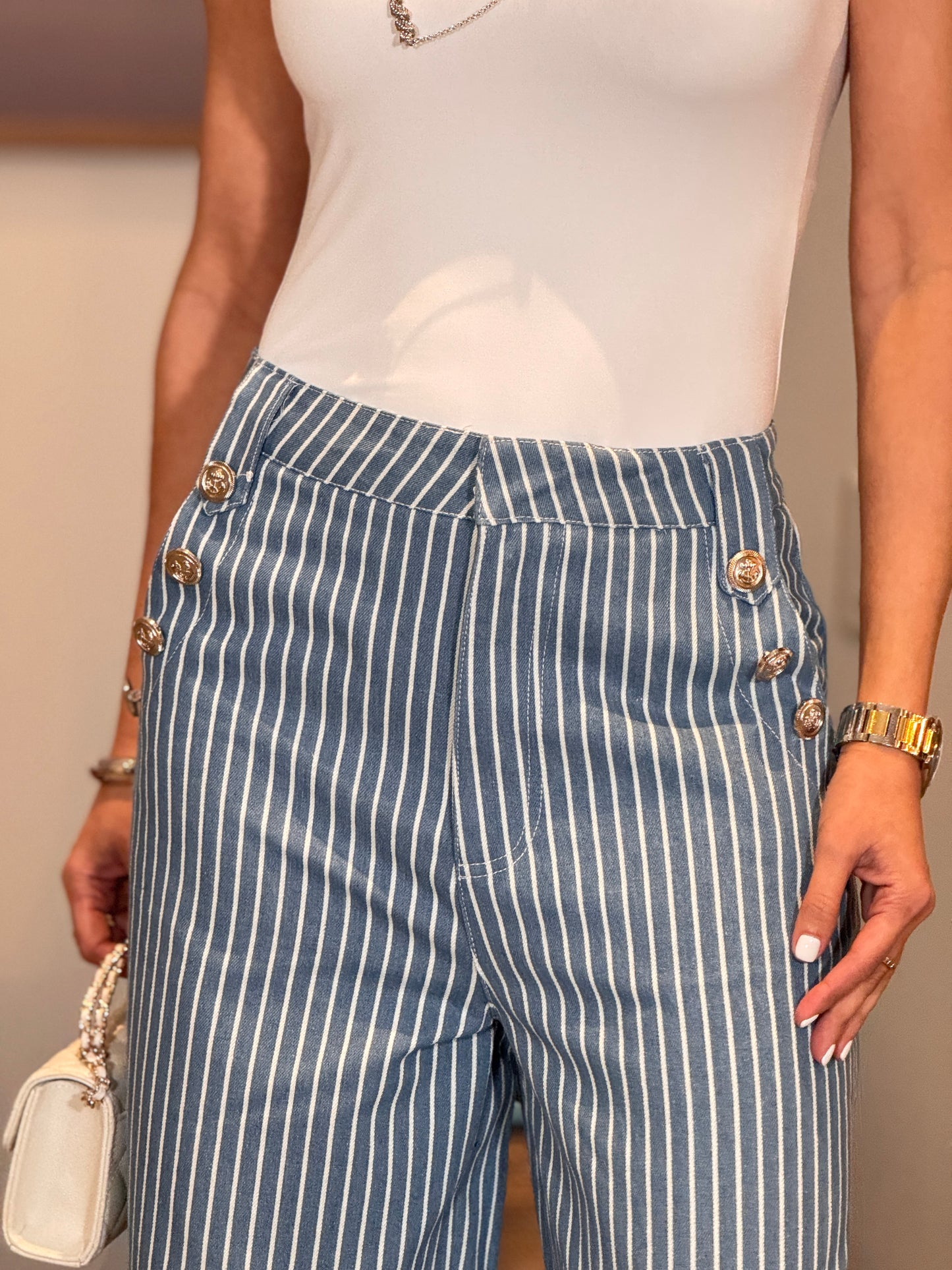 Freedom Blue Lines Wide Pants