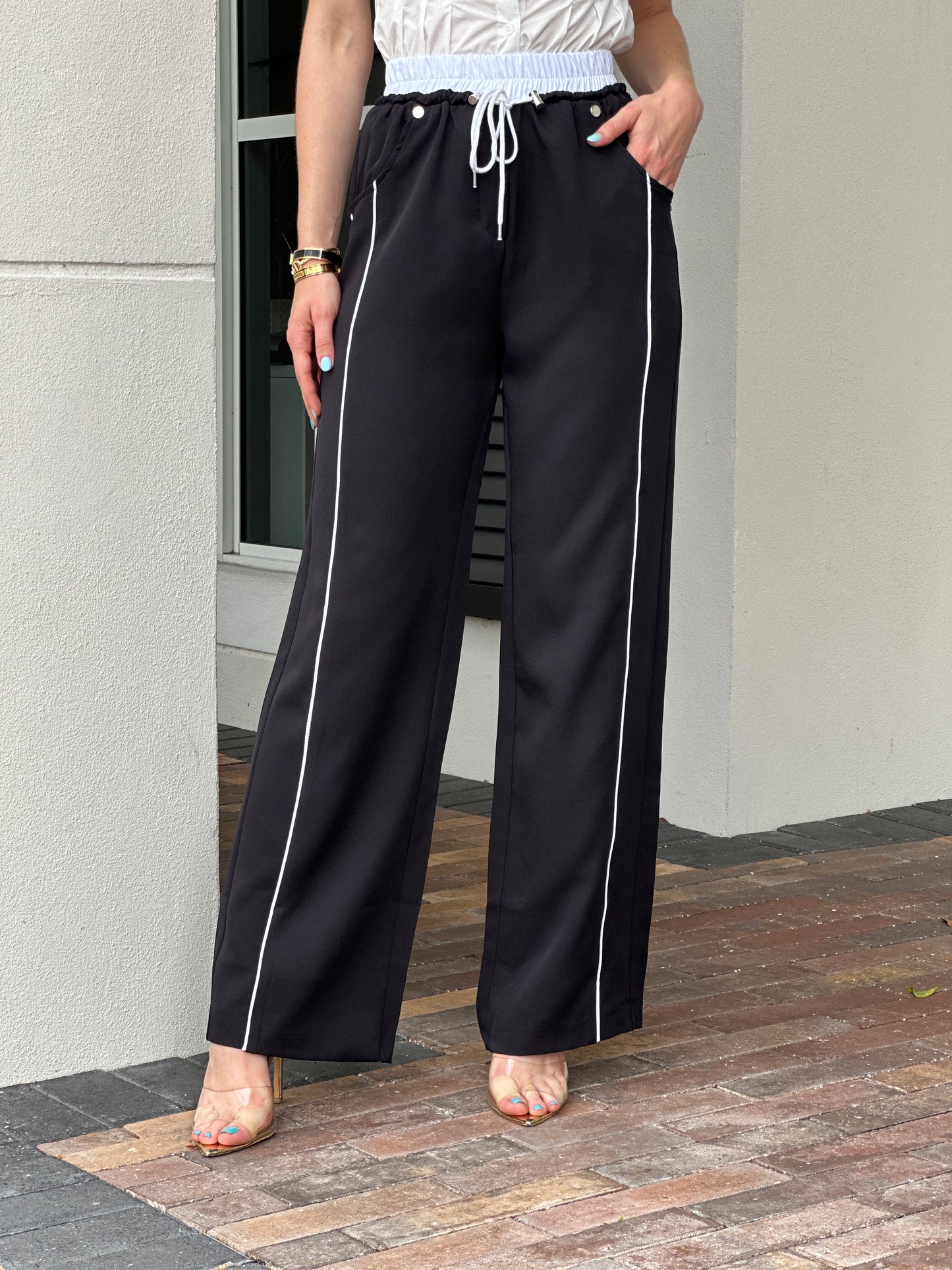 Nellie Black Waistband Pants