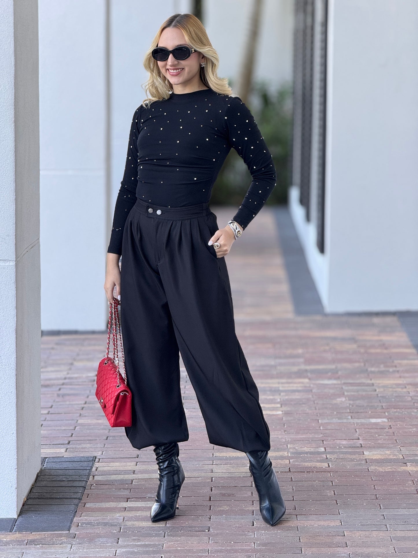 Rivera Black Aladdin Pants