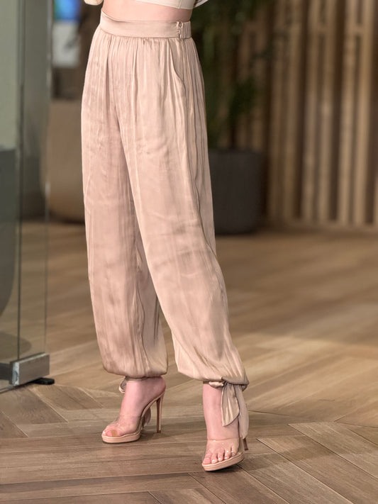 Editte Beige Satin Pants (Aladdin)