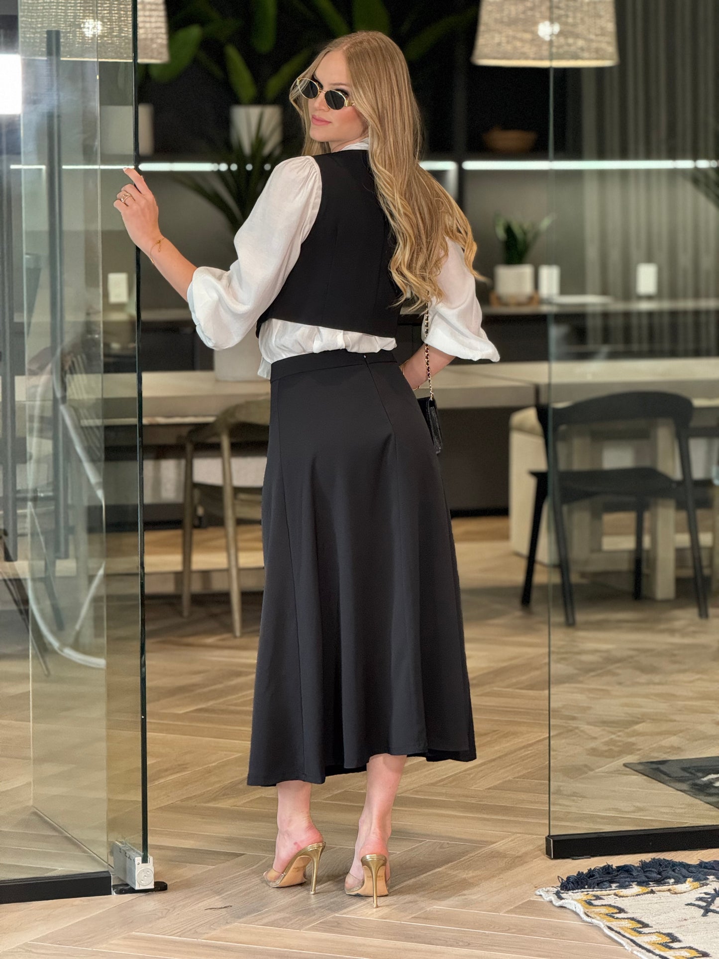 Lorraine Black Skirt 3 Piece Set