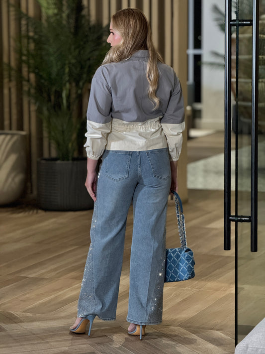 Kelly Light Wash Rhinestone Jeans