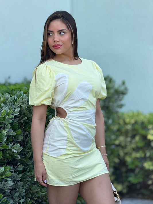 Strut Yellow Flower Dress