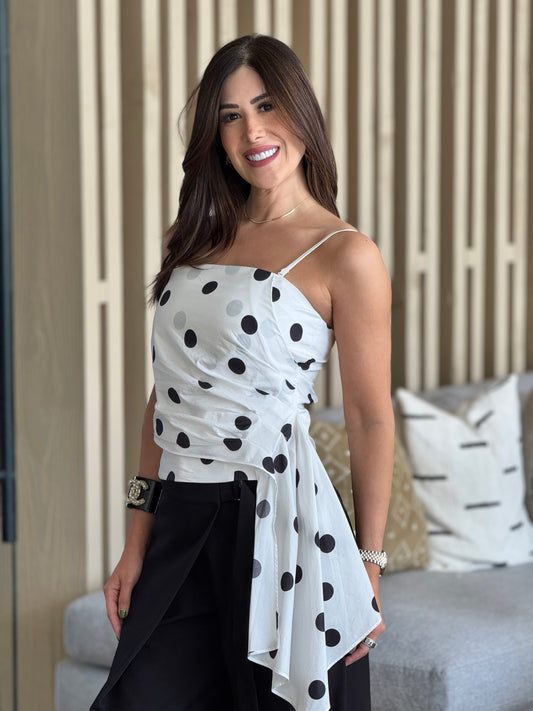Strut Polka Dots Strapless Top