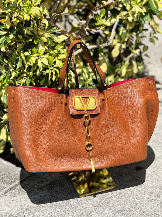 Valen Camel Leather Bag