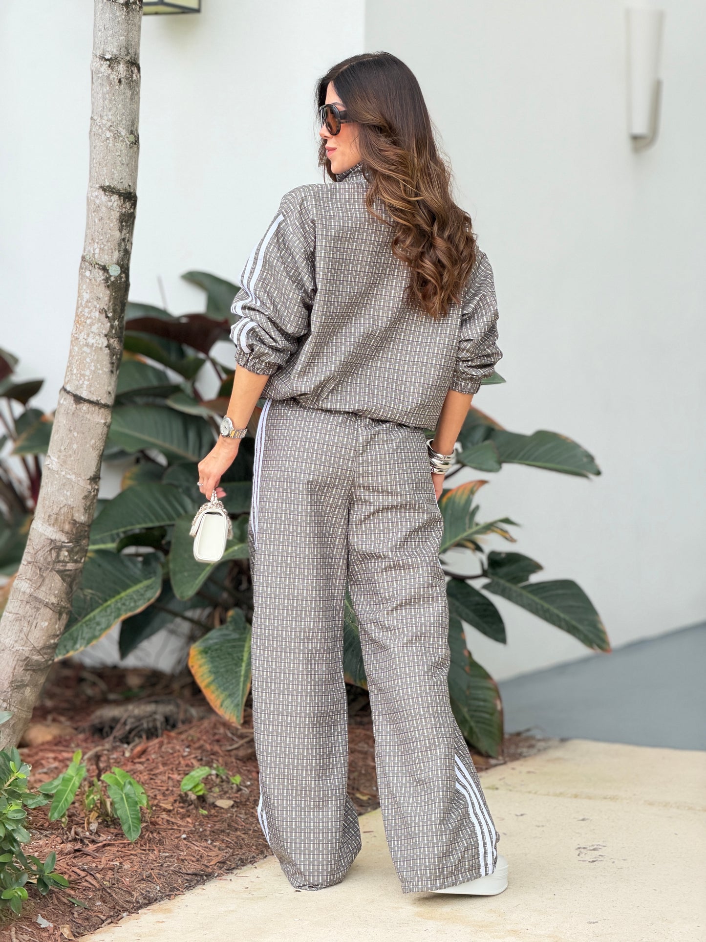 Addie Beige Plaid Sport Set
