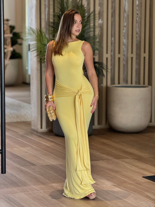 Limoncello Yellow Knot Dress