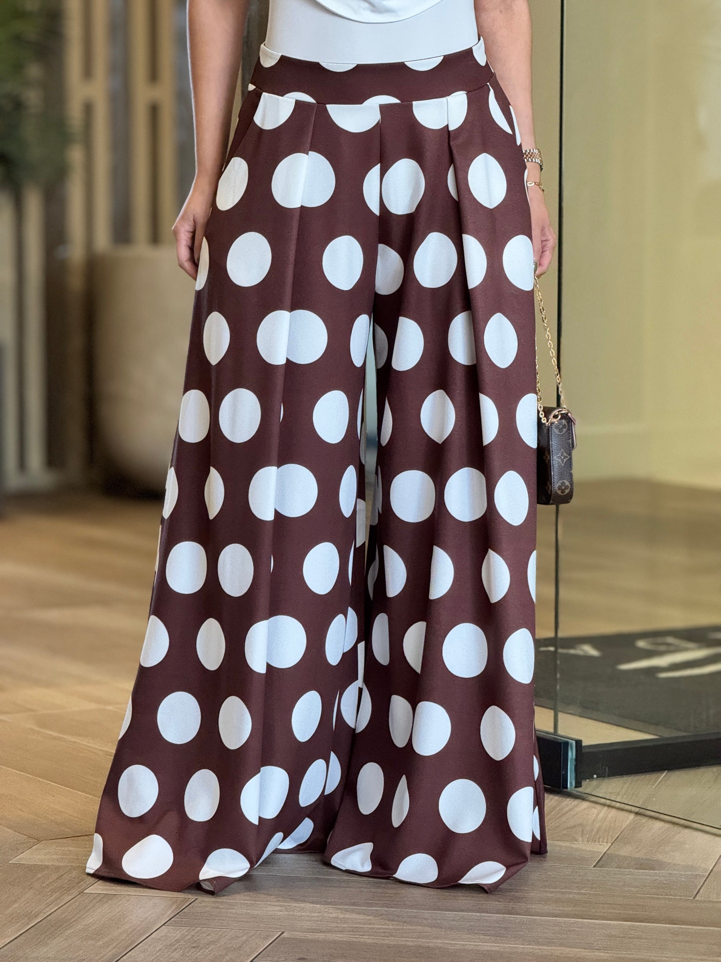 Danna Brown Polka Dots Pants