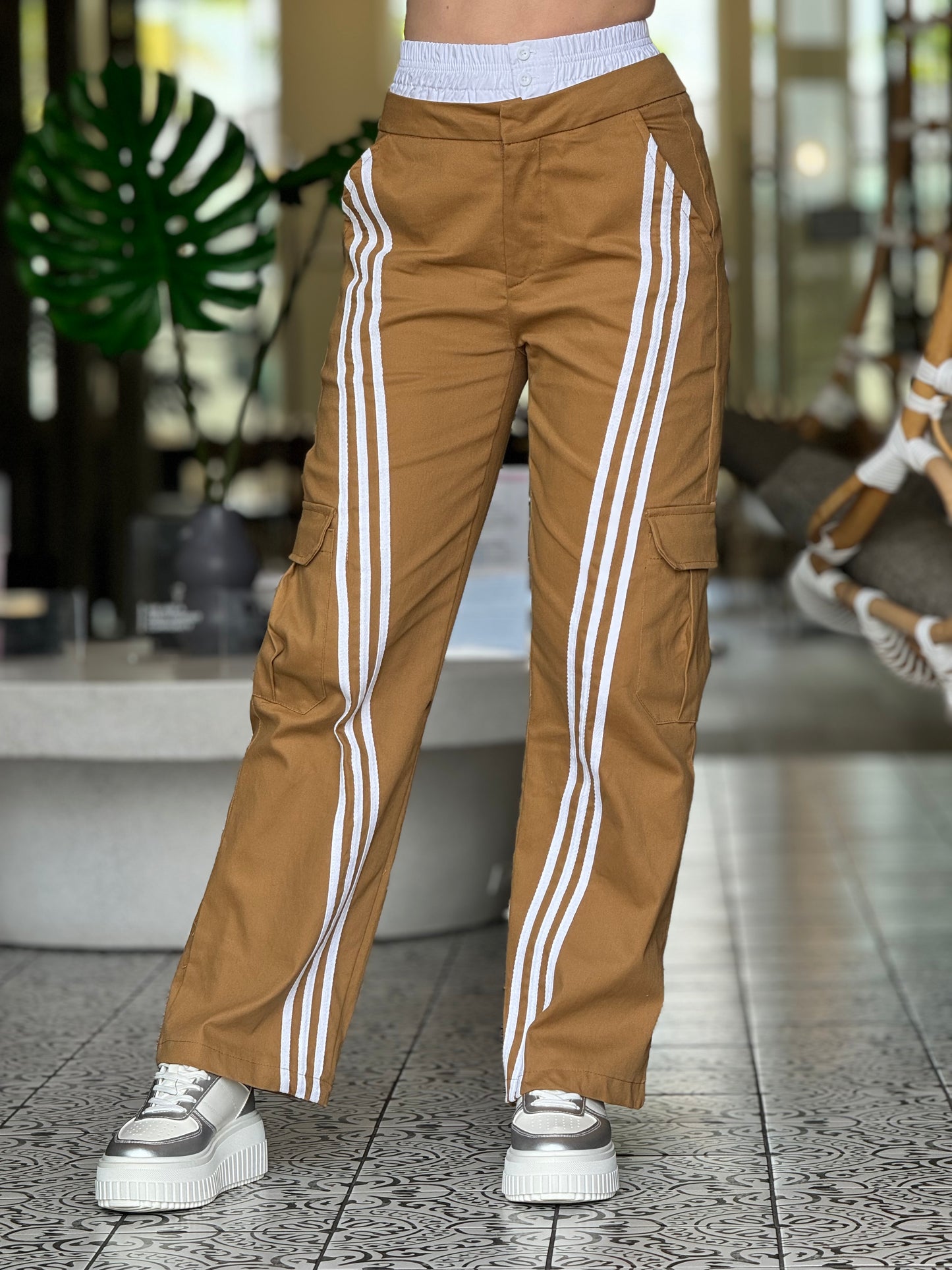 Trend Brown Stripes Pants