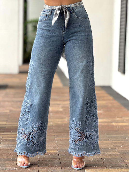 Amelia Blue Cutout Jeans