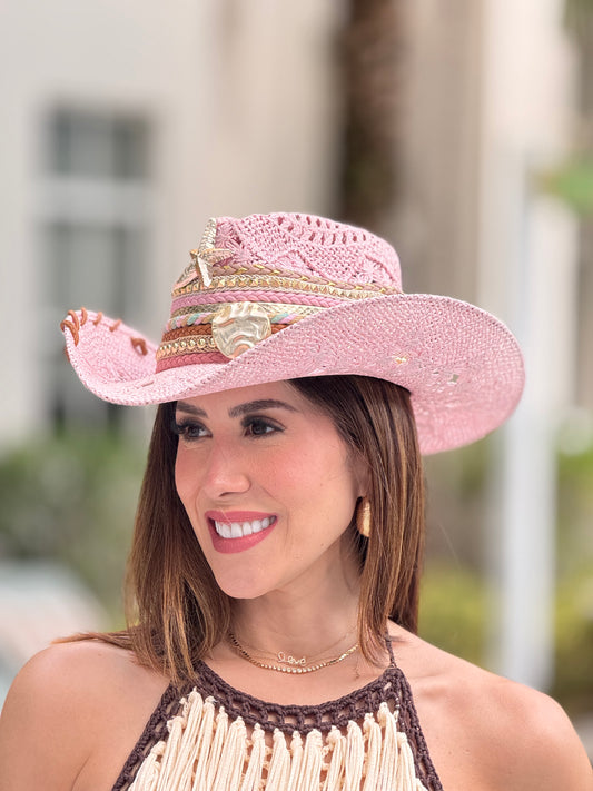 Boho Light Pink Hat