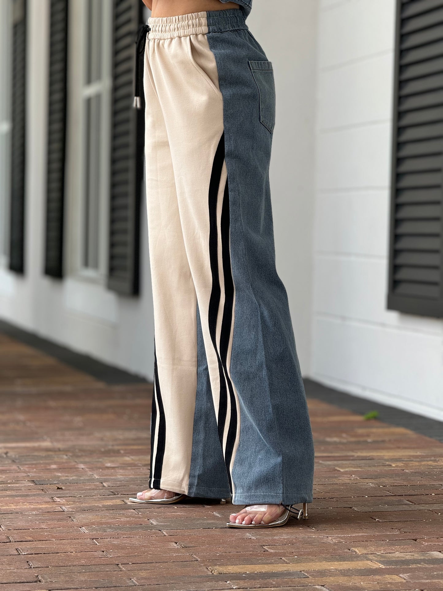 Angelica Beige/Denim Pants