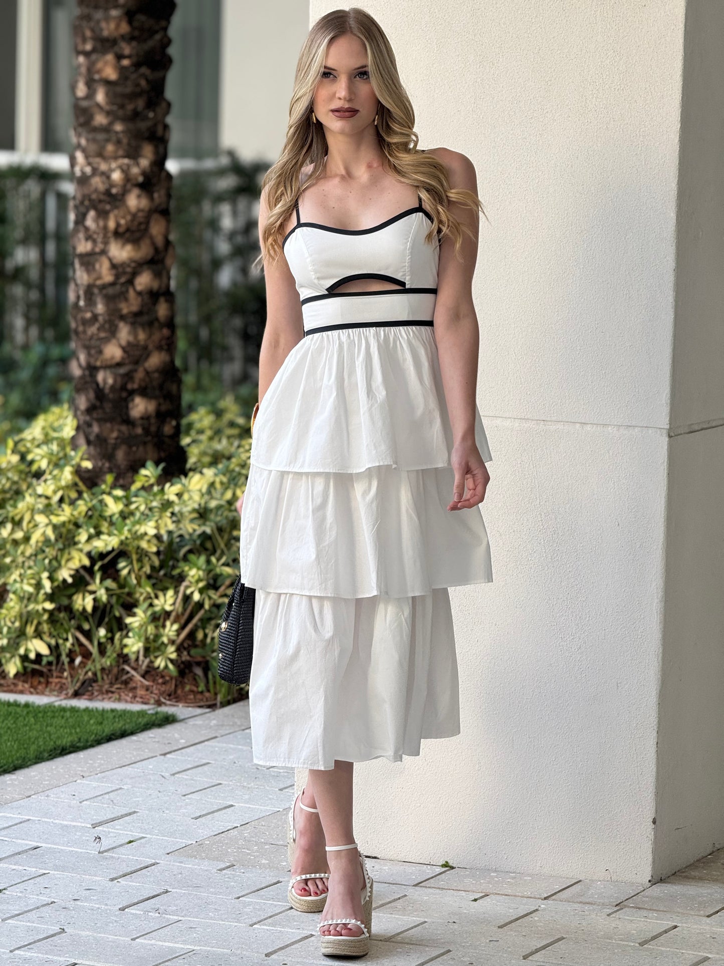 Alice White Ruffle Dress