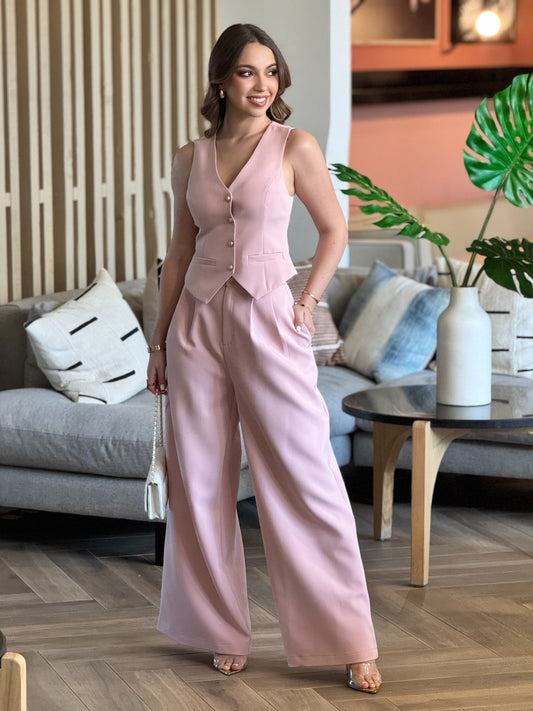 Matty Pink Vest Set
