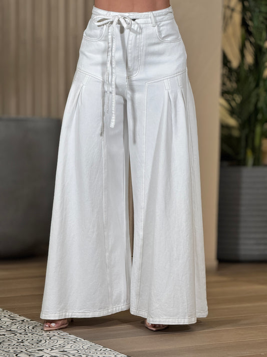 Freedom White Wide Jeans