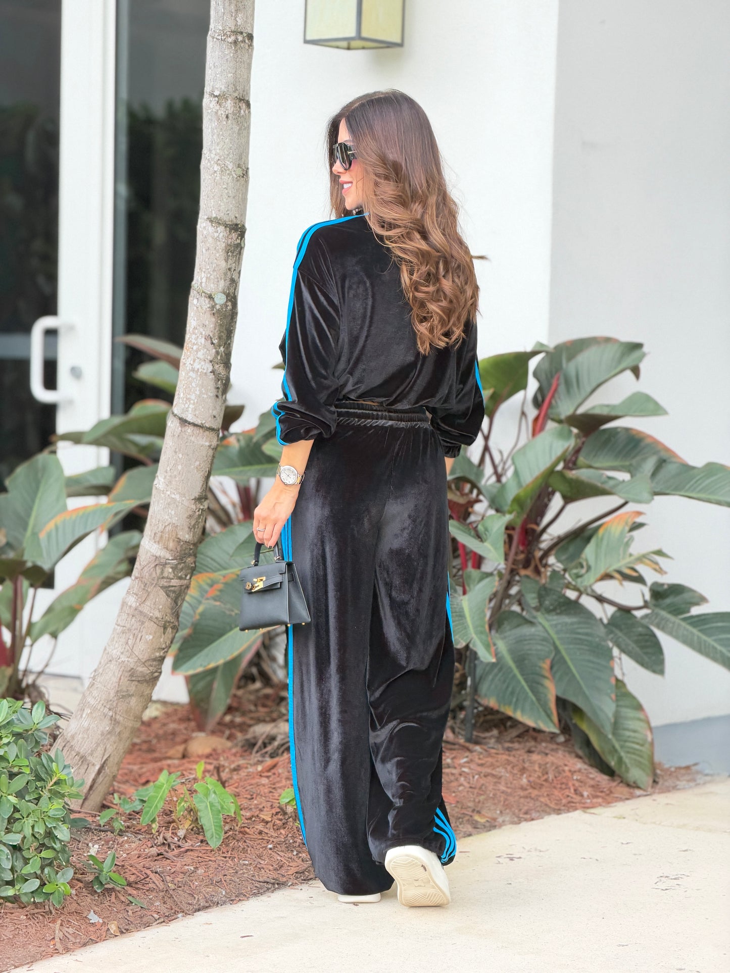 Addie Black Velvet Sport Set